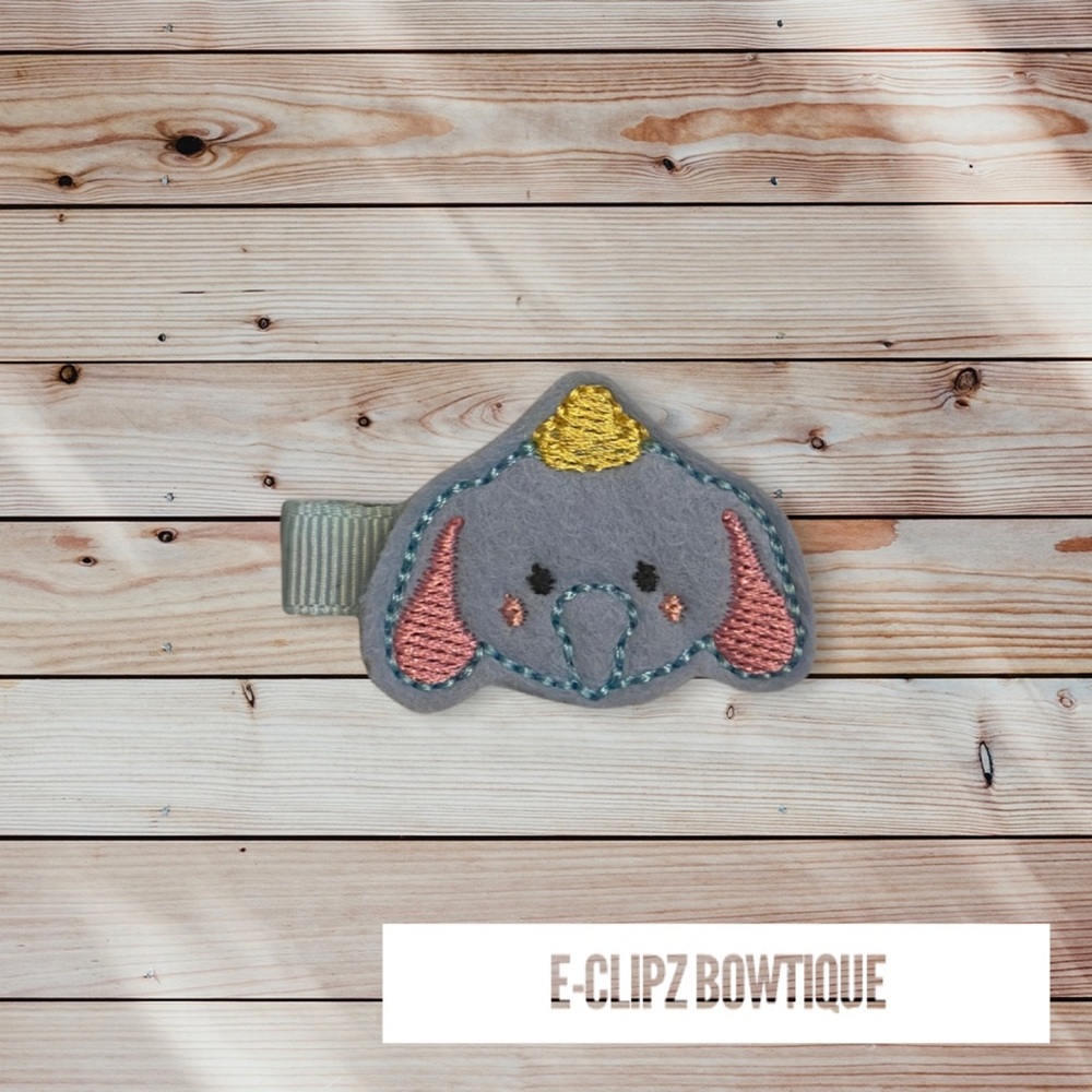 New elephant feltie hair clip for babies/toddlers/girls
